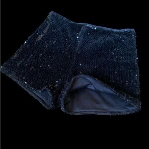 COPY - Black High Waisted Sequin Shorts